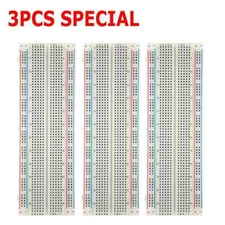 3x Solderless Breadboard Protoboard 830 Tie Point MB-102 Test Circuit PCB Kits