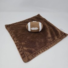 Koala Baby Security Blanket Plush Football Sports Brown White Lovey