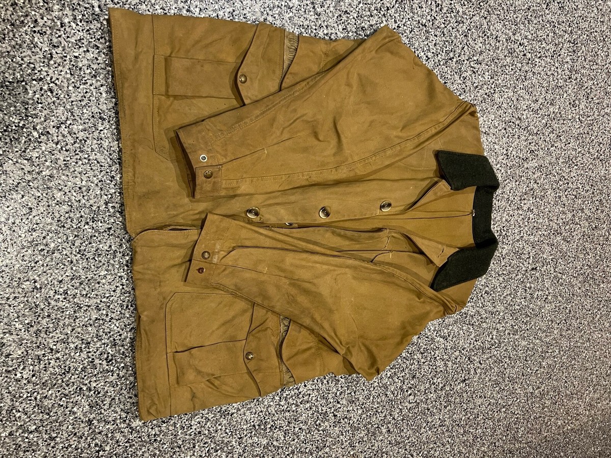 VTG Filson Tin Cloth Waterfowl Jacket Upland Bird Hunting Jacket