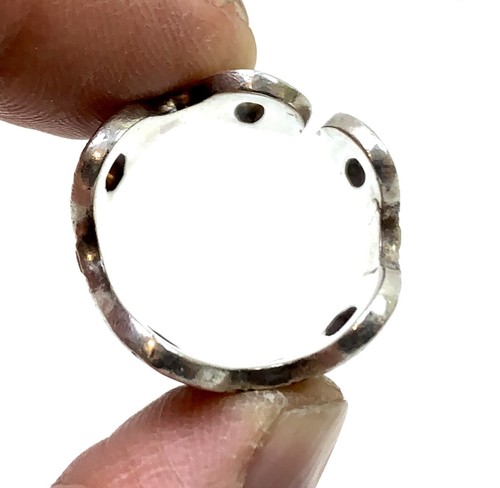 Vintage Signed OF "Old Florence" Italy Estate STERLING SILVER Wrap Ring 14g Sz 8 - Picture 5 of 7