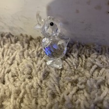 Swarovski Silver Crystal Mini Drake Duck 1.5in 1983 Austria 7660 Retired Cute!!