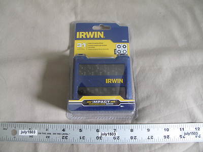 (1) NEW Irwin 31 pc Impact Screwdriver Bit Set Torx Star Square Phillips 1866985
