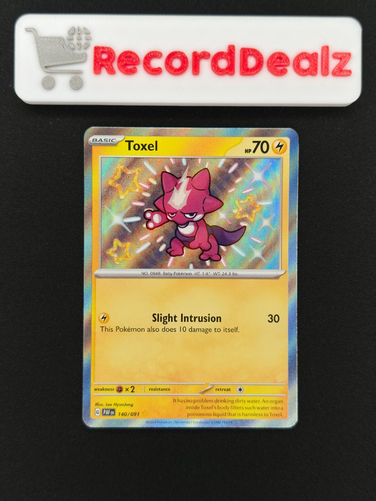 Pokemon Card | Toxel 140/091 | 2024 SV: Paldean Fates Shiny