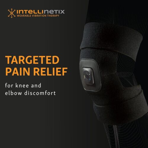 Intellinetix Vibrierende Knie & Ellenbogen Therapie Bandage Universal Schmerzlinderung Schwarz Neu - Bild 9 von 9
