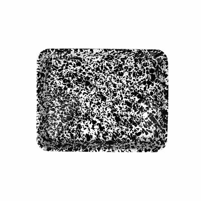 Crow Canyon Enamelware Small Rectangular Tray Baking Sheet, 5 Colors Available