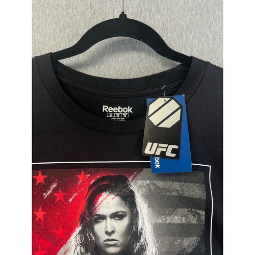 UFC 190 Ronda Rousey Brazil Black T Shirt XL Reebok - Picture 3 of 4