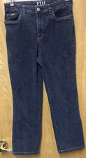 French Dressing Jeans Suzanne Petite Straight Blue Denim Stretch Jeans 4P I-25”