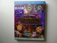 The Boxtrolls 3D/2D(Blu-ray/DVD, 2015, Digital) NEW w/lenticular slipcover OOP