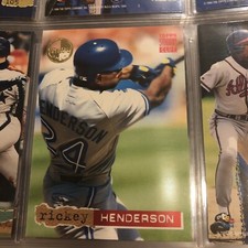 VHTF 1994 STADIUM CLUB MEMBERS ONLY #107 RICKEY HENDERSON BLUE JAYS