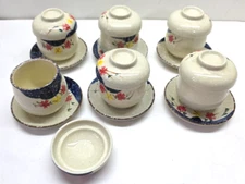 6pk 6oz Japanese Snack Set Ceramic Stew Chill Soup Pot bowl Plate Korean