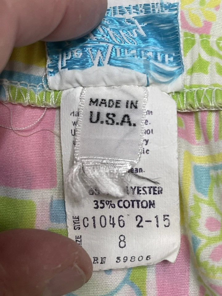 Vintage The Minnie Lilly Pulitzer Spaghetti Strap Sun Dress Girls 8 Made in USA - Image 3 of 4