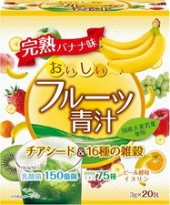 YUWA [ Fruits AOJIRU Young Barley Leaves Powder Chiaseed and 16 kinds cereals ]