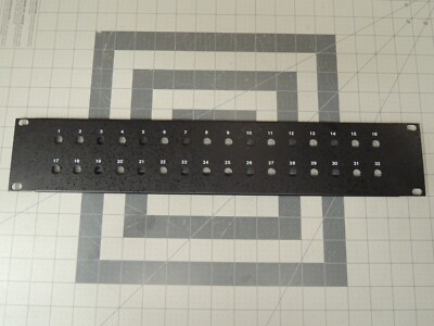 (32) Port 3/8'' Round Hole Patch Panel - FC Simplex, BNC, RCA, Coax - Unloaded