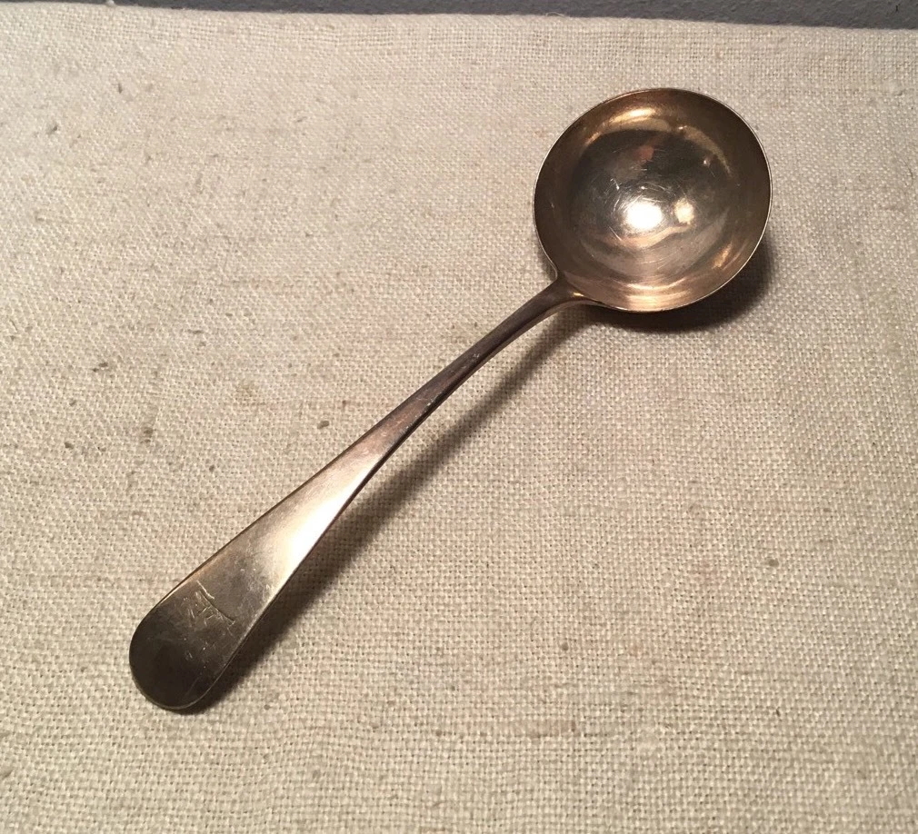 Thomas Northcote Antique English Georgian Sterling Silver Sauce Ladle 1790 7"
