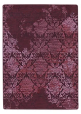 Milliken Purple faded Curls Leaves Contemporary Area Rug Floral 4000174045