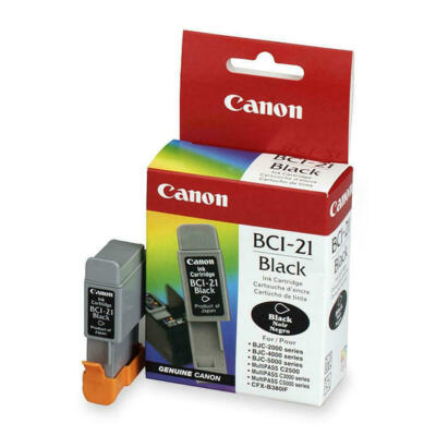 GENUINE BCI-21 Black Ink Cartridge For Canon BJC-2000 BJC-4000 BJC-5000 ...