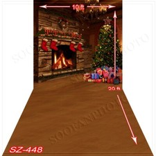 10'x20' CP Christmas Season Scenic Microfiber Fabric background backdrop SZ448