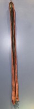 88 Hippie Cloth Tie Belts Vintage 1960 s Black Orange With Metallic Details