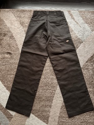 Dickies Loose Fit Men's Work Pants Size 30 Black Cotton Blend Twill
