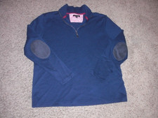 BANANA REPUBLIC blue cotton 1/4 zip neck pullover Sweater men's XL