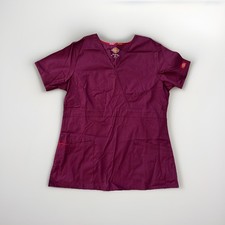 Dickies Scrubs EDS Signature Wine Classic Top 86806 S/P Deep Pockets V Neck