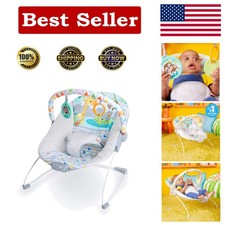 Machine Washable Infant Bouncer with Removable Toy Bar for Stress-Free Parenting