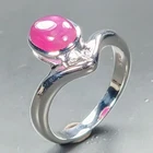 Gemstone Ruby Ring 925 Sterling Silver Size 6 /R465244