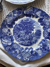 English Scenery Enoch Woods Wood and Sons Blue Whtie Decorative Plate