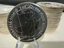 2016 SILVER Britannia 2 Pounds Coin 1 Ounce Of 0.999 FINE Silver Bullion