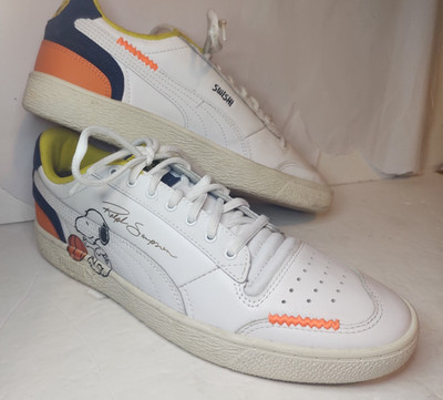 Puma Ralph Sampson Snoopy Peanuts Low Sneakers Mens Sz 9.5 375516-01