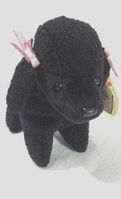 Ty Beanie Baby Gigi Poodle Black French Poodle Plush Animal w/ Tag Protector