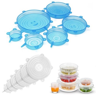 12PCS Silicone Stretch Lids for Food Storage, 6 Specifications of Reusable Si...