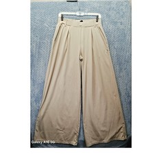 Asian High Waisted Super Wide Leg Pleated Trousers Size Medium Stretchy