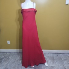 VTG 90s Jump Wemdye Chaitin Strappy Formal Long Red Dress Size 13/14 Glam Prom
