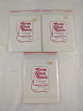 (3) Regency Mills 22 Hardanger Cross Stitch White 12" x 18" 100% Cotton NIP 