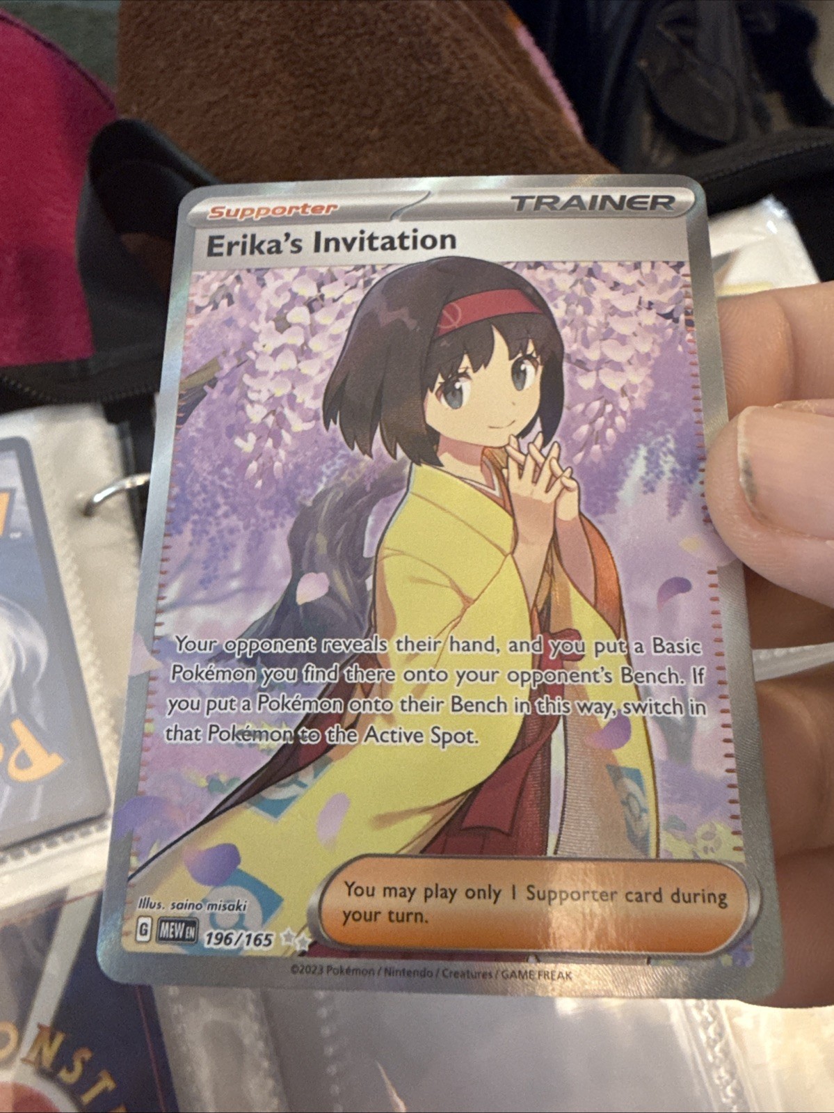 151 Erika's Invitation 196/165 Scarlet & Violet Pokemon NM English C123