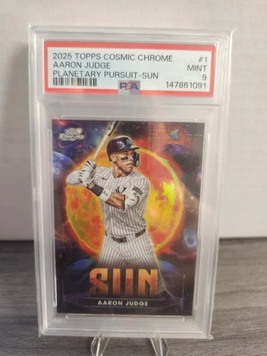 2025 Topps Cosmic Chrome - Planetary Pursuit Aaron Judge #PPS-1 Sun PSA 9