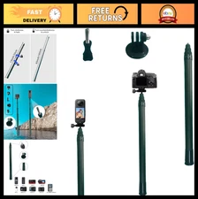 5.4ft Invisible Selfie Stick - Lightweight Carbon Fiber Monopod for 360 Cameras,