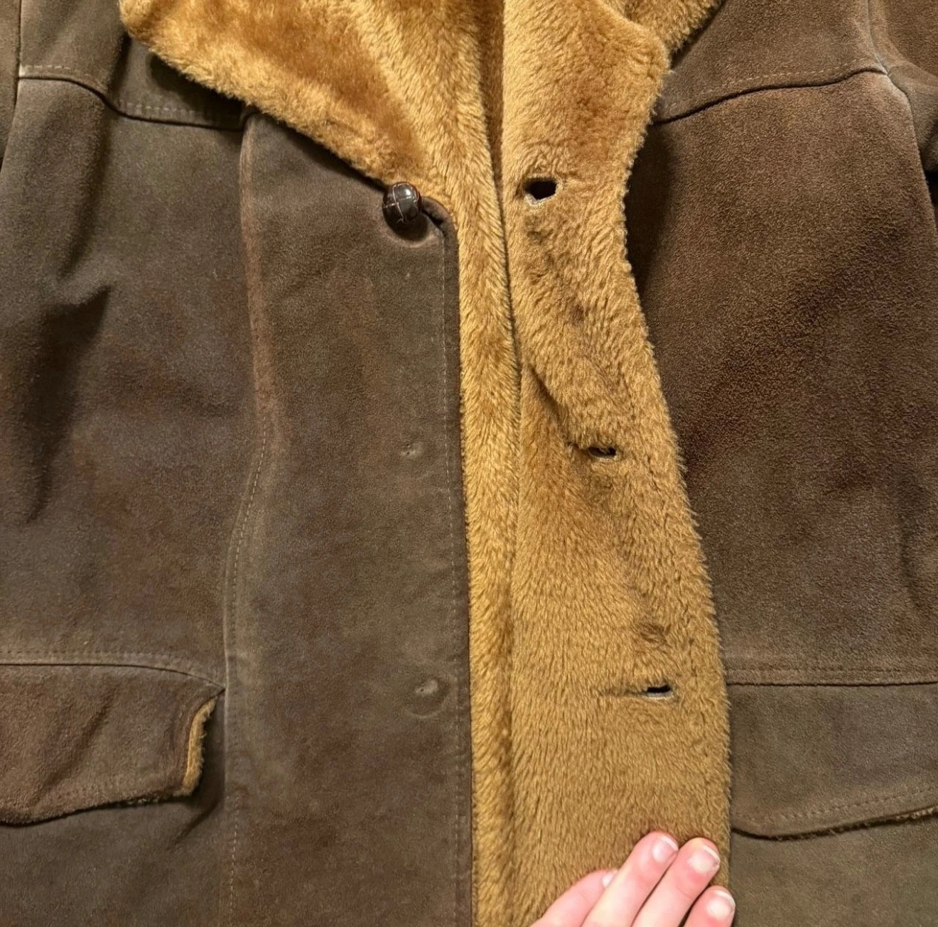 Vintage 50s 60s Leather Suede Barn Stormer Mackinaw Western Jacket - Mens Size M image 5