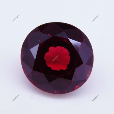 7.00 Ct Natural Mogok Red Ruby Round Cut Certified Loose Gemstone