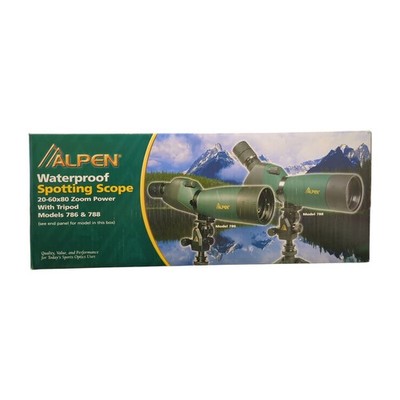 Alpen 20-60x80mm Shasta Ridge Waterproof Spotting Scope, Green