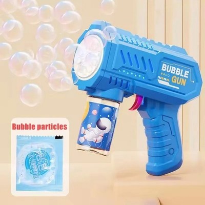 Fully Automatic Rocket Bubble Gun with Bubble Solution for Kids