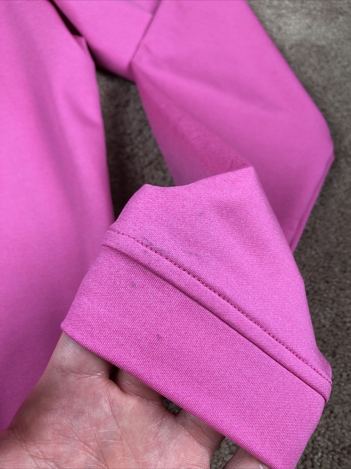 Peter Millar Solid Pink 1/4 Zip Pull Over Size La… - image 4