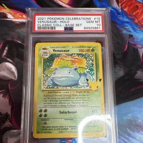 Pokémon Venusaur 15/102 Celebrations Classic Collection Holo PSA 10