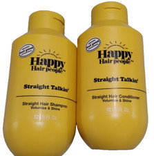2 Pack Happy Hair People STRAIGHT TALKIN' Shampoo & Conditioner Set 12 Oz Ea New