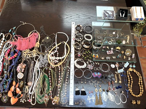 HUGE 130+ ESTATE Vintage to Now Costume Jewelry Lot CN 925, PH, MONET, STERLING