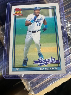 Bo Jackson *1991 Topps #600 *Kansas City Royals *NM to NM+