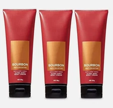 Qty (3) Bath & Body Works Bourbon Men's Collection Ultimate Body Cream Set 8 oz