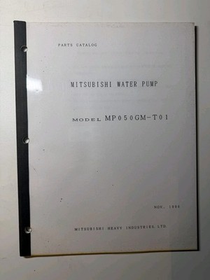 Mitsubishi Water Pump MP050GM-T01 Parts Catalog List & Diagrams 1996