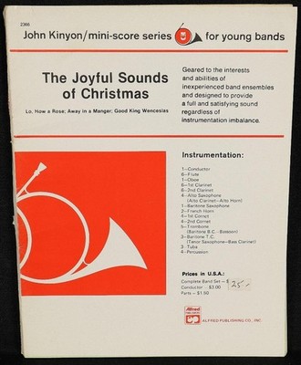 Joyful Sounds Of Christmas Sheet Music Score Book John Kinyon Alfred Mini-Score